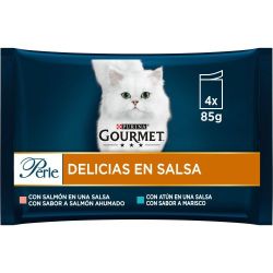 Ver PURINA® GOURMET® Perle Delicias en Salsa con Salmón y Atún