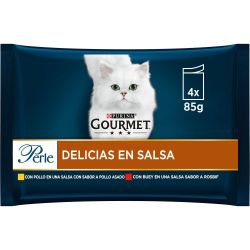 Ver PURINA® GOURMET® Perle Delicias en Salsa Con Pollo y Buey