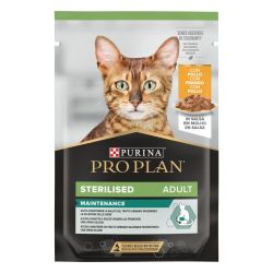 Ver PURINA® PRO PLAN® Gato Adulto Sobre ESTERILIZADO Maintenance con Pollo en salsa