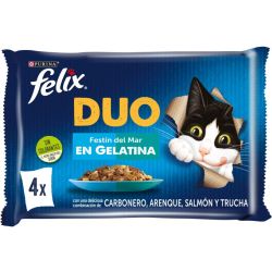 Ver PURINA® FELIX® DUO Festín del Mar en Gelatina