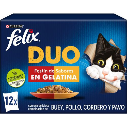 Ver PURINA® FELIX® DUO Festín de Sabores en Gelatina