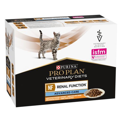 Ver PURINA® PRO PLAN® VETERINARY DIETS FELINE NF Renal Function Advanced Care Sobres Pollo