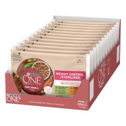 Ver Purina ® ONE Mini Perro Control de peso húmedo Rico en Pavo