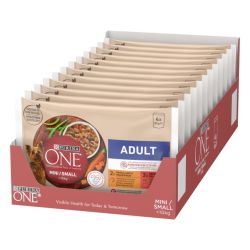 Ver Purina® ONE® Perro Adulto Pollo y Buey en salsa 4x85g