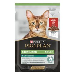 Ver PURINA® PRO PLAN® Gato Adulto Sobre ESTERILIZADO Maintenance con Buey en salsa