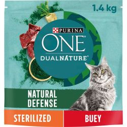 Ver PURINA ONE® DualNature® Natural Defense Esterilizado con Spirulina, ingrediente N 1 Buey